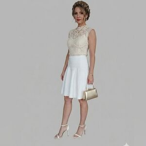 ROBERTO Cavalli SCATTER KNIT‎ WHITE SKIRT
